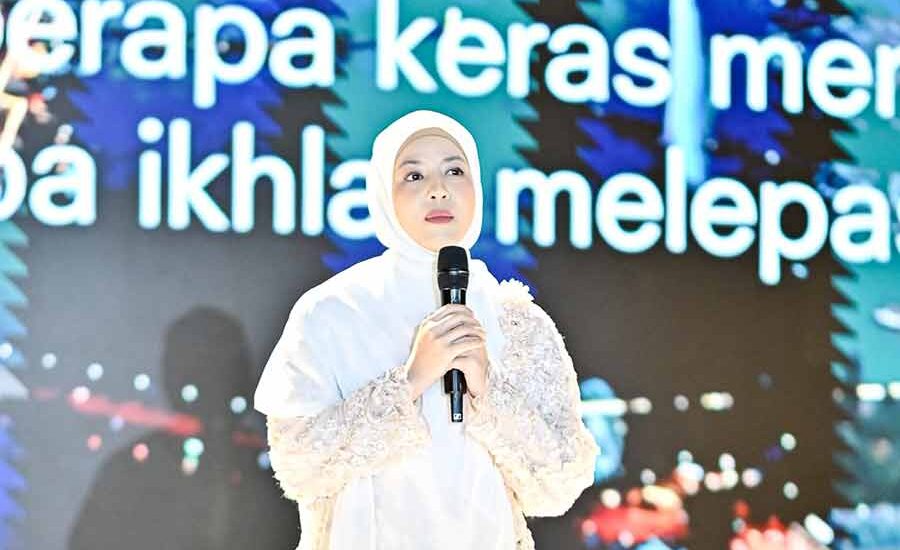 Natasha Rizky saat hadir dalam Kampanye The Beauty of Infinite Progress: Reflect, Reconnect, Rebloom di Bulan Ramadan